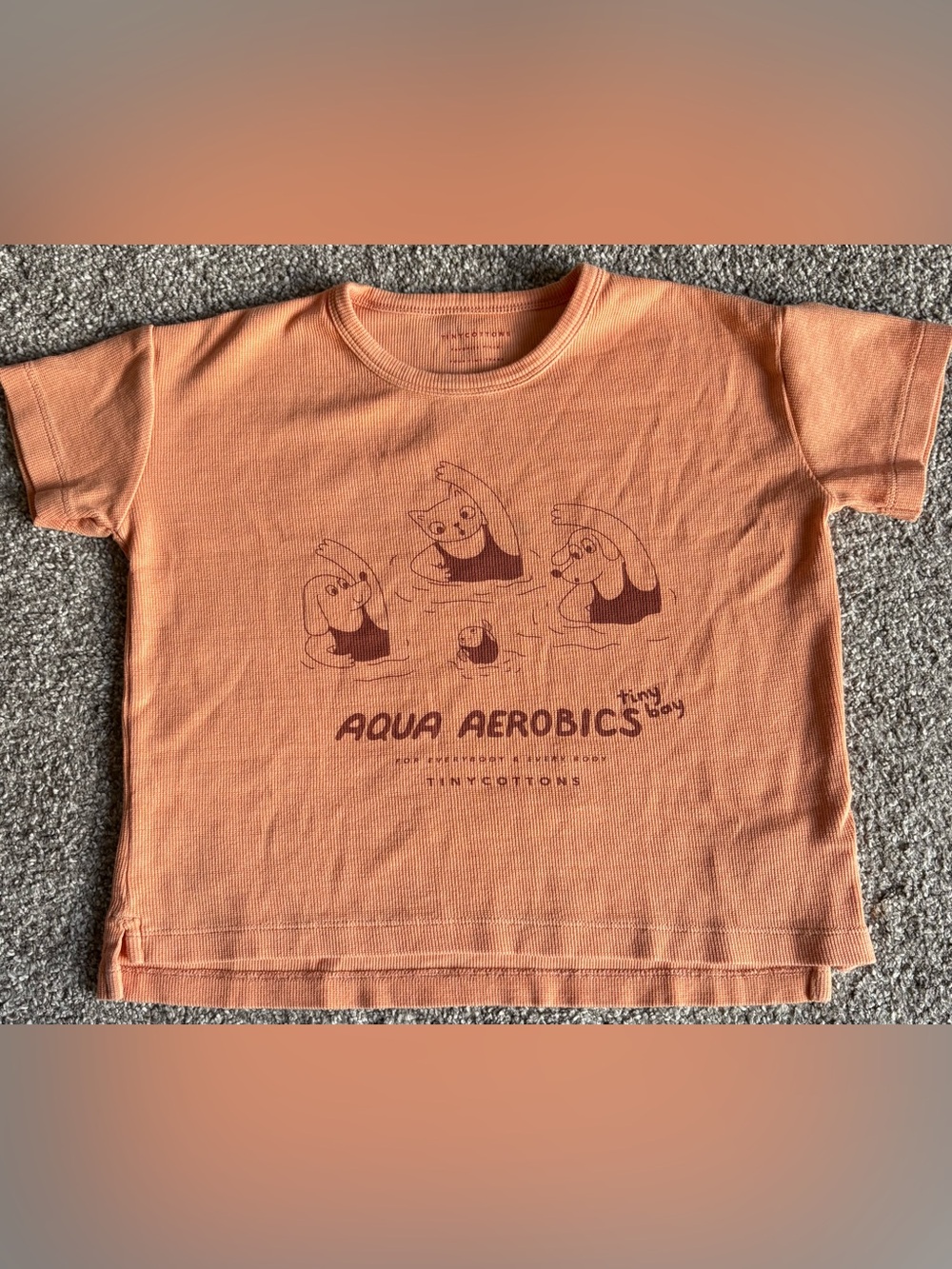 Tinycottons Aqua Aerobics Peach Kids Tee